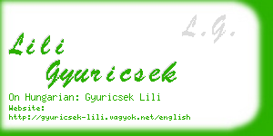 lili gyuricsek business card